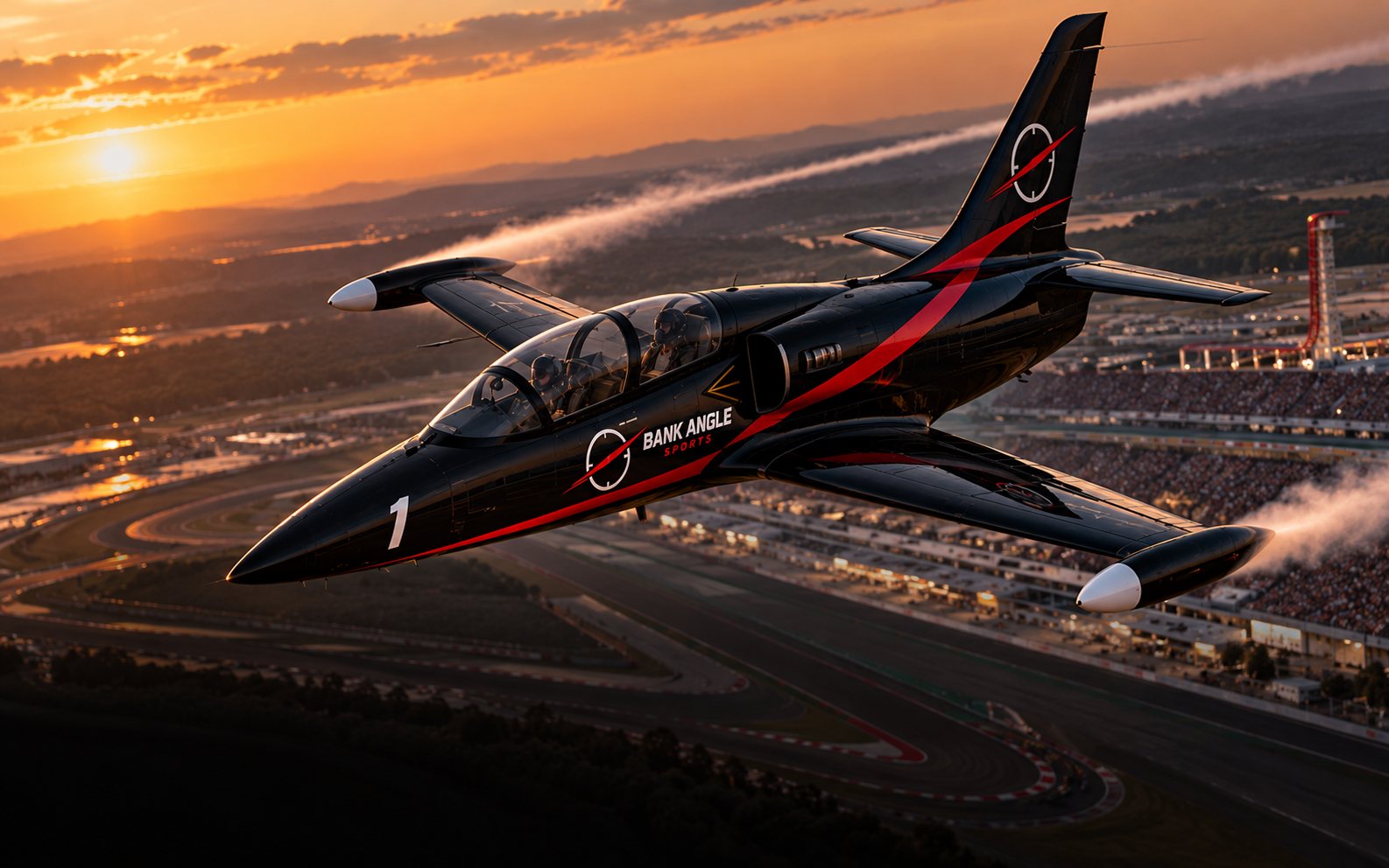 Bank Angle Sports L-39 banking over the combat box